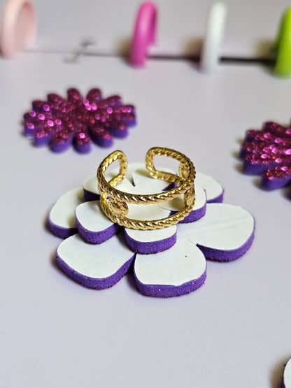 Stainless gold plated rings
