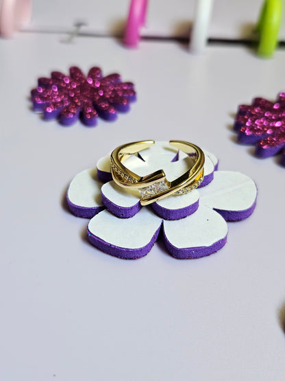 Stainless gold plated rings