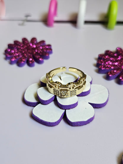 Stainless gold plated rings