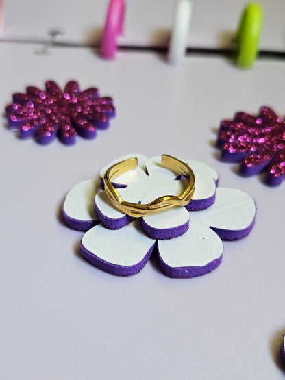 Stainless gold plated rings