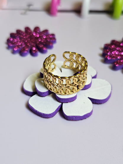 Stainless gold plated rings