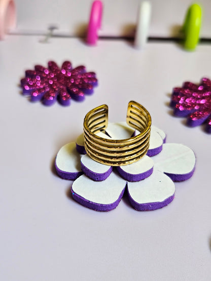 Stainless gold plated rings