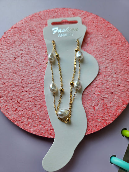 Gold plated anklet