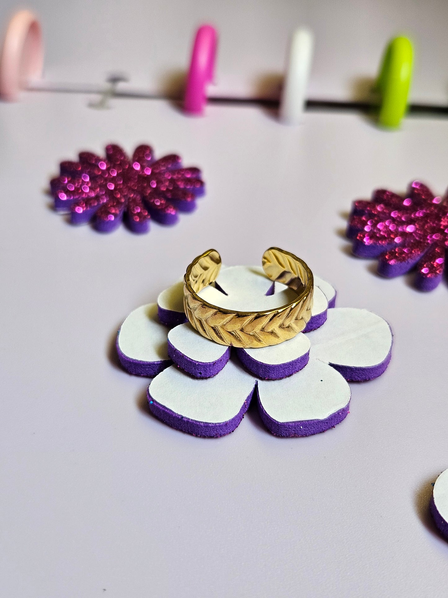 Stainless gold plated rings
