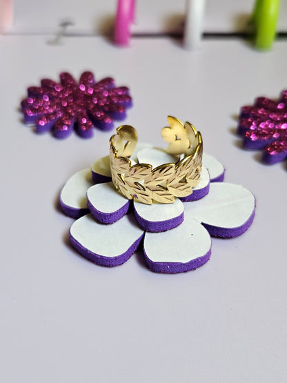 Stainless gold plated rings