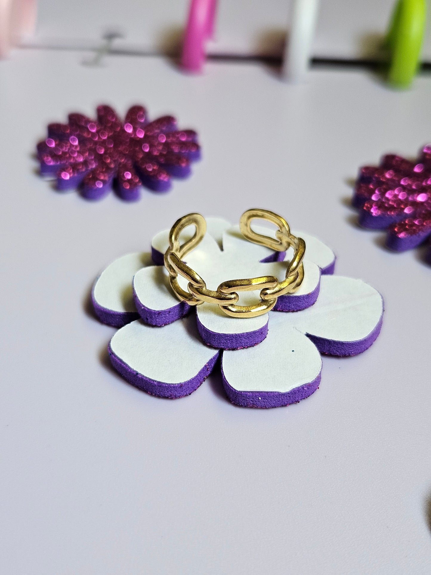 Stainless gold plated rings