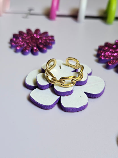 Stainless gold plated rings