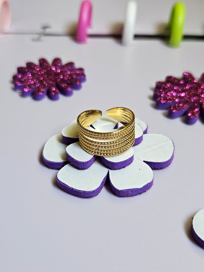 Stainless gold plated rings