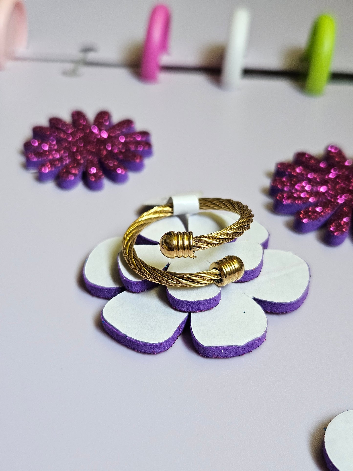 Stainless gold plated rings