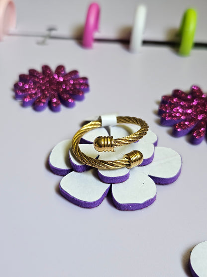 Stainless gold plated rings