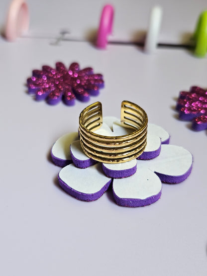 Stainless gold plated rings