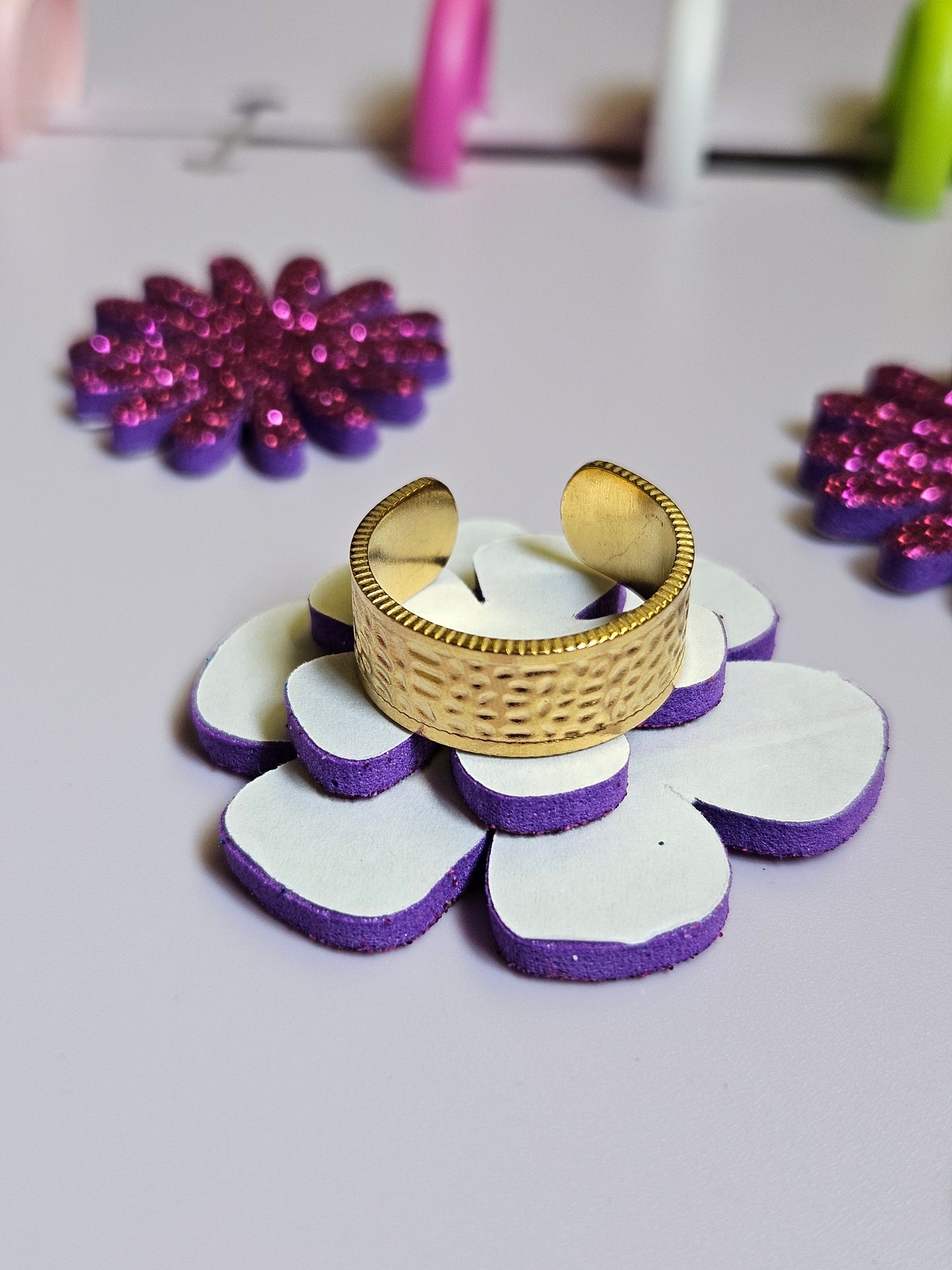Stainless gold plated rings