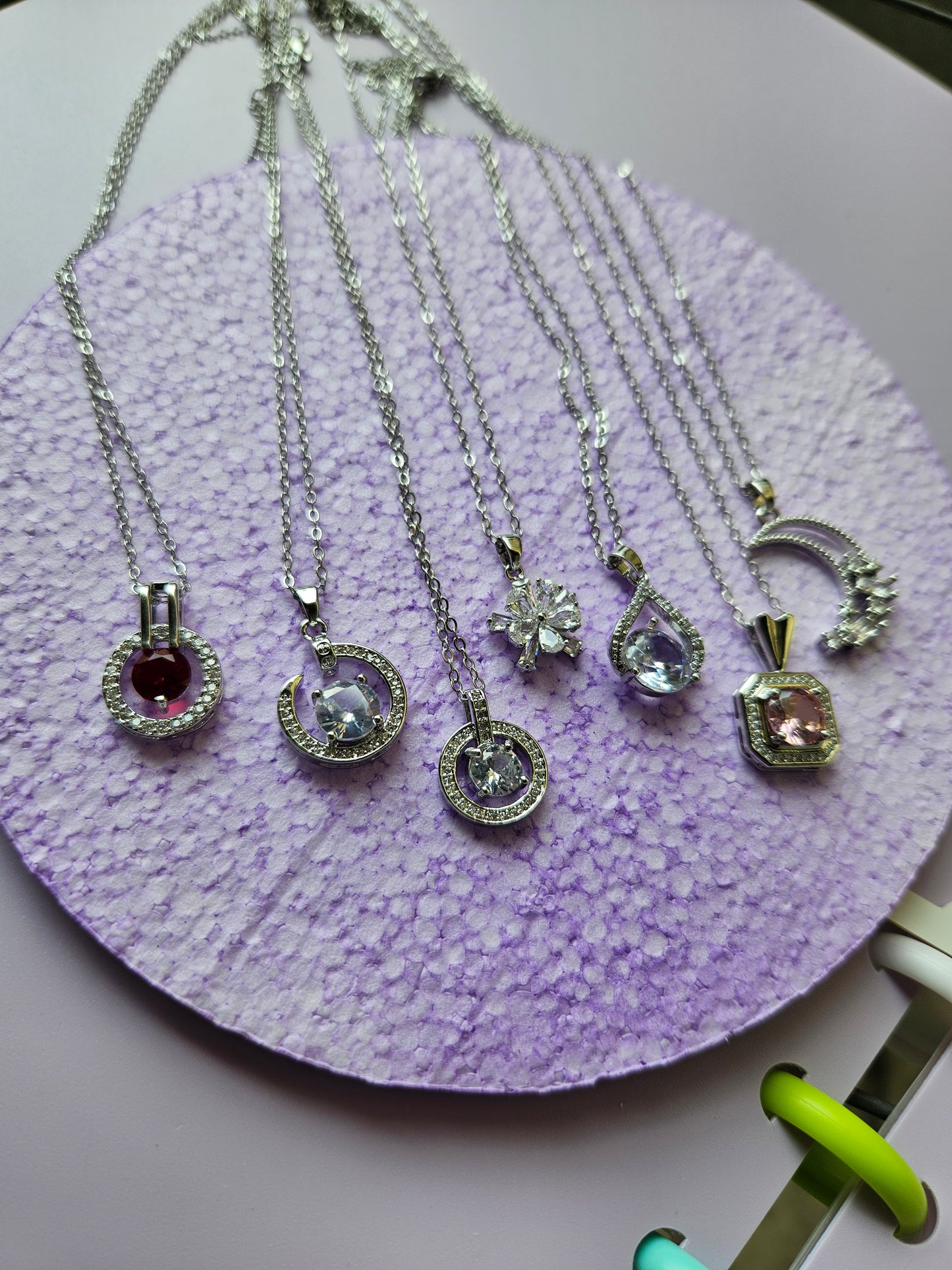 Silver necklaces