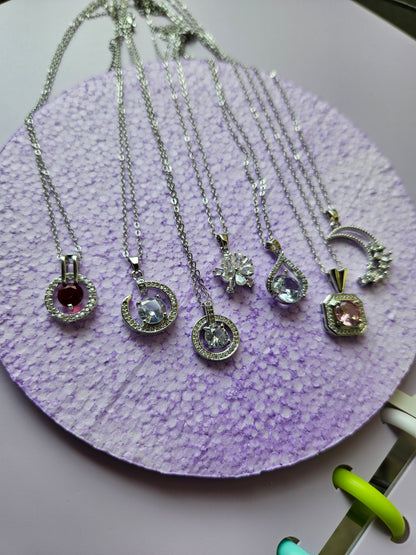 Silver necklaces